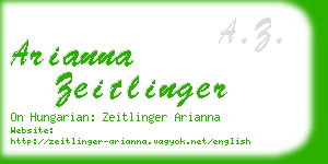 arianna zeitlinger business card